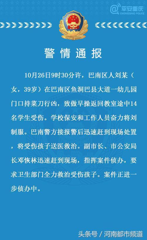 重庆警方迅速调查高空抛菜刀事件，保障市民安全安宁